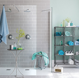 Zero Entry Showers - a modern bathroom with an accessible zero entry shower. Zero Energy Showers